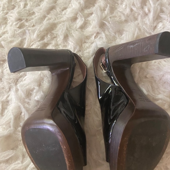 Miu Miu black patent platform sling back heels - size 38 - Picture 3 of 6